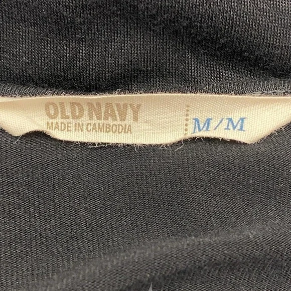 OLD Navy Black Layered Tiered Blouse Size Medium - Picture 10 of 11